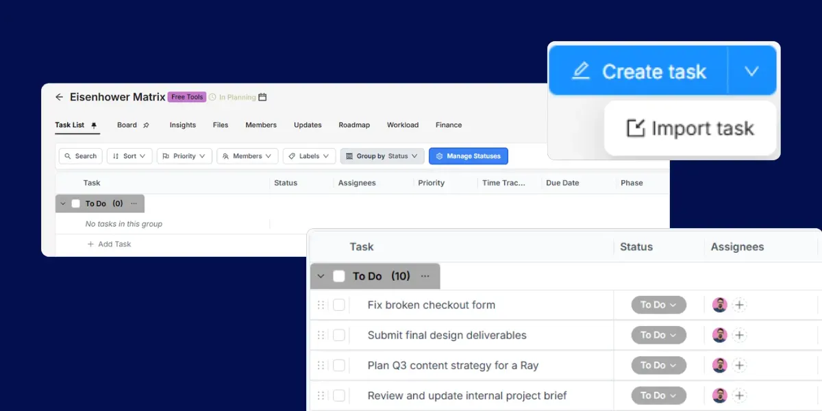 Add all tasks first before prioritizing in Worklenz task list view